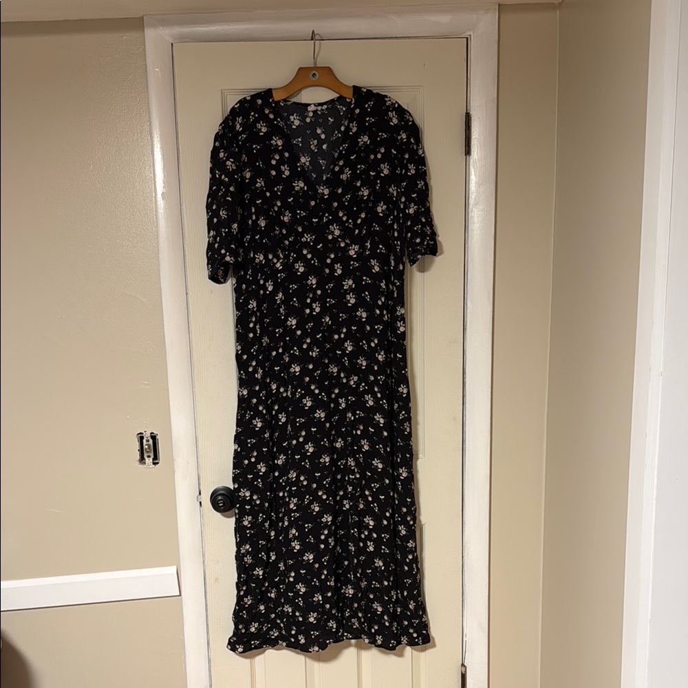 Floral Black Dress